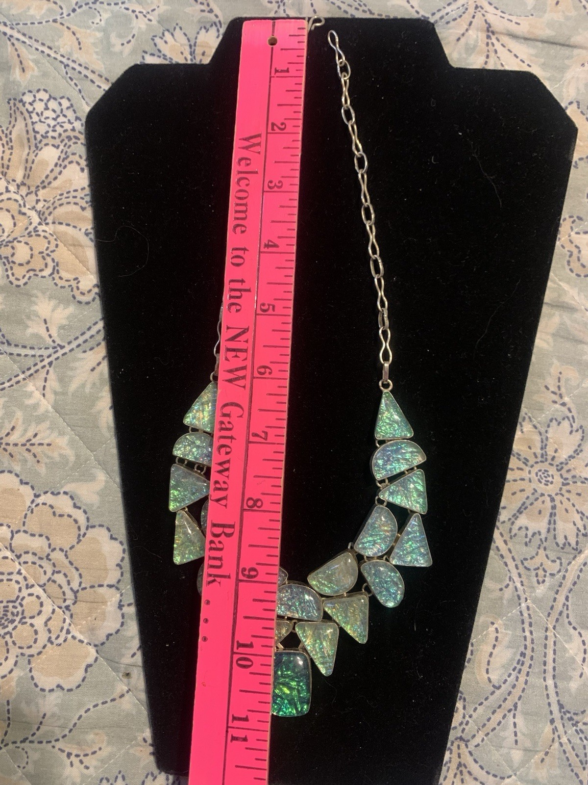 Vintage Beautiful Statement Necklace Marked 925 From India *See Description*