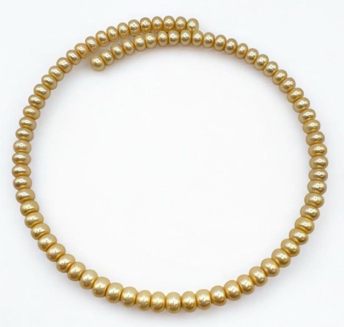 Vintage Genuine Pearls Wire Torque Choker Necklace Expandable