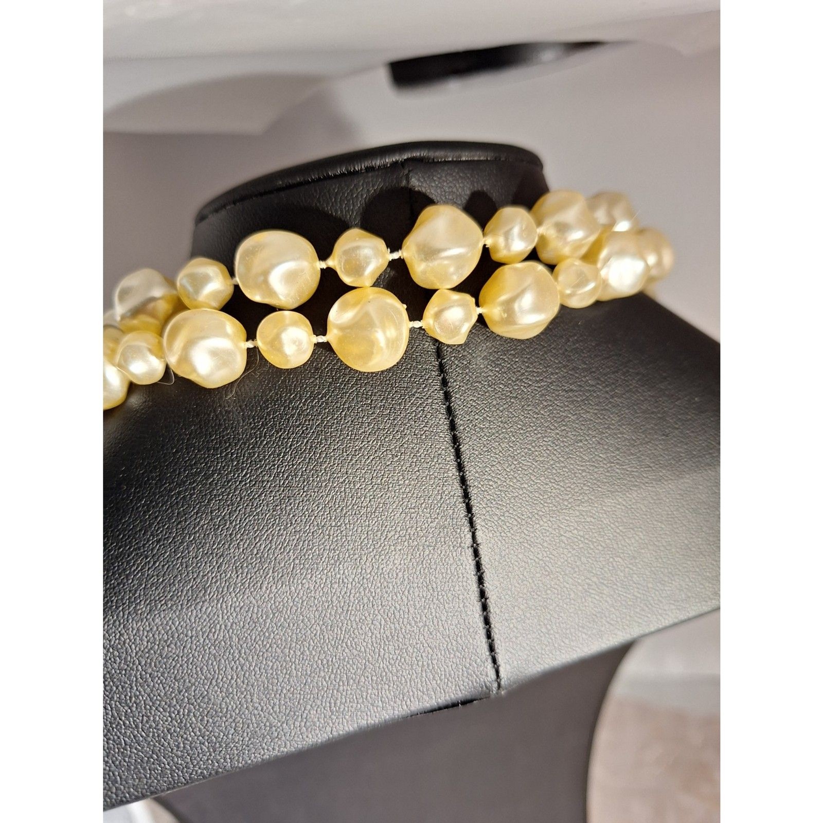 A Vintage Extra Long Faux Pearl Necklace Grandmacore Lustrous Eveningwear