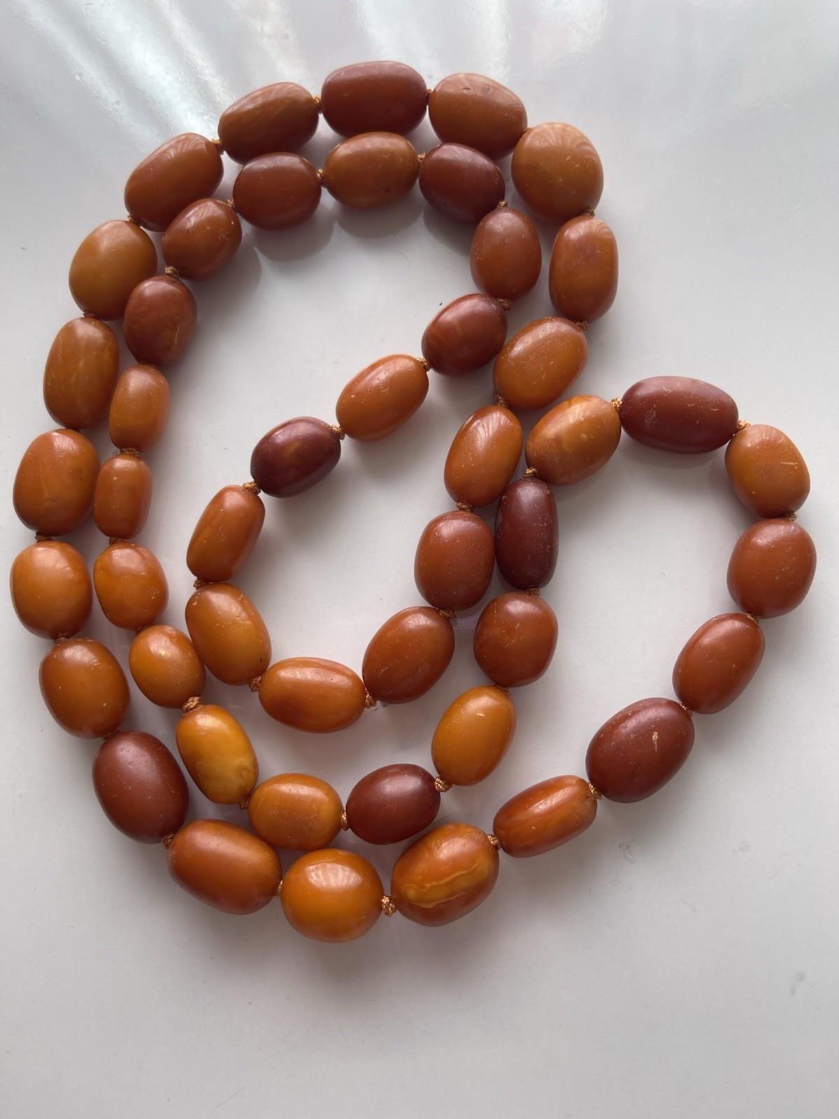 Vintage Amber Butterscotch Necklace 75g