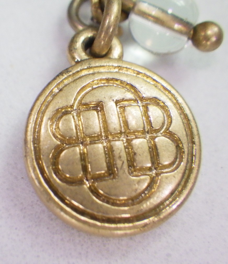Vtg Signed BASTIAN BROTHERS Golden Brown Topaz Crystal Pendant Drop Necklace 19″