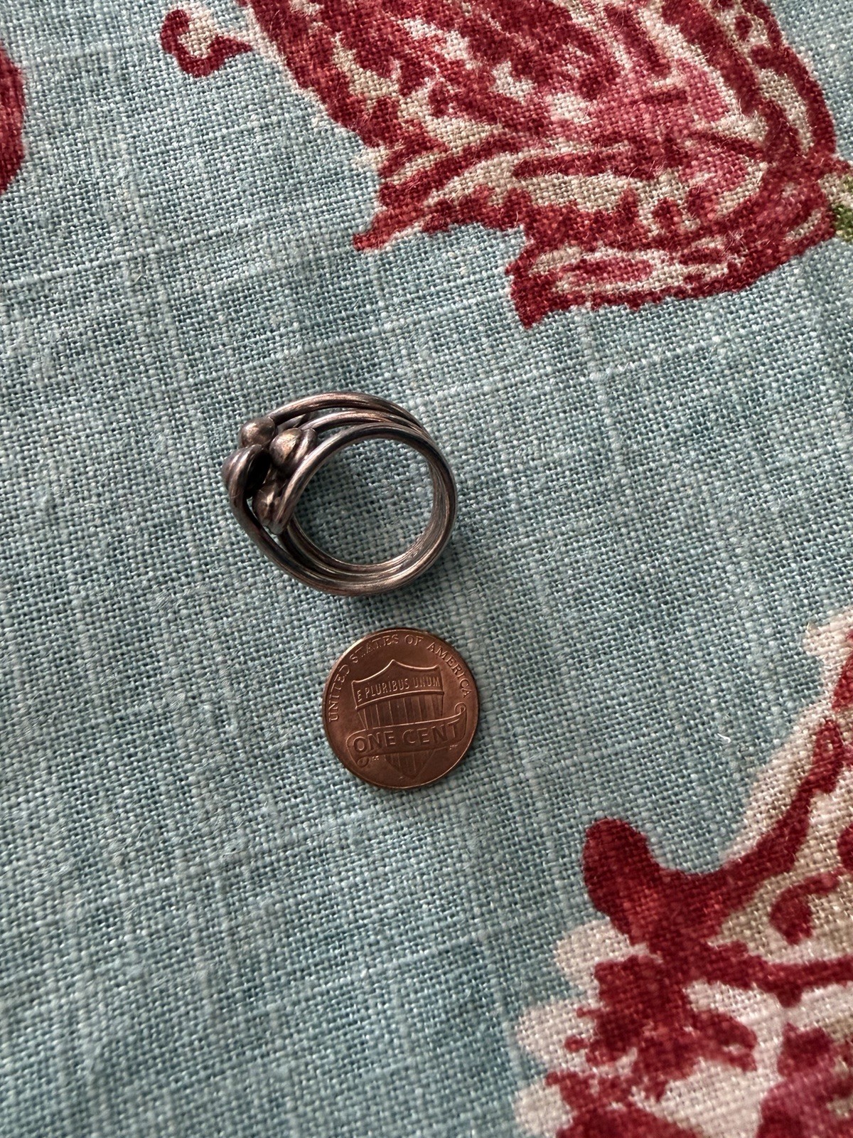 VTG Sterling Silver 925 Abstract Modernist Ring 6.5-6.75