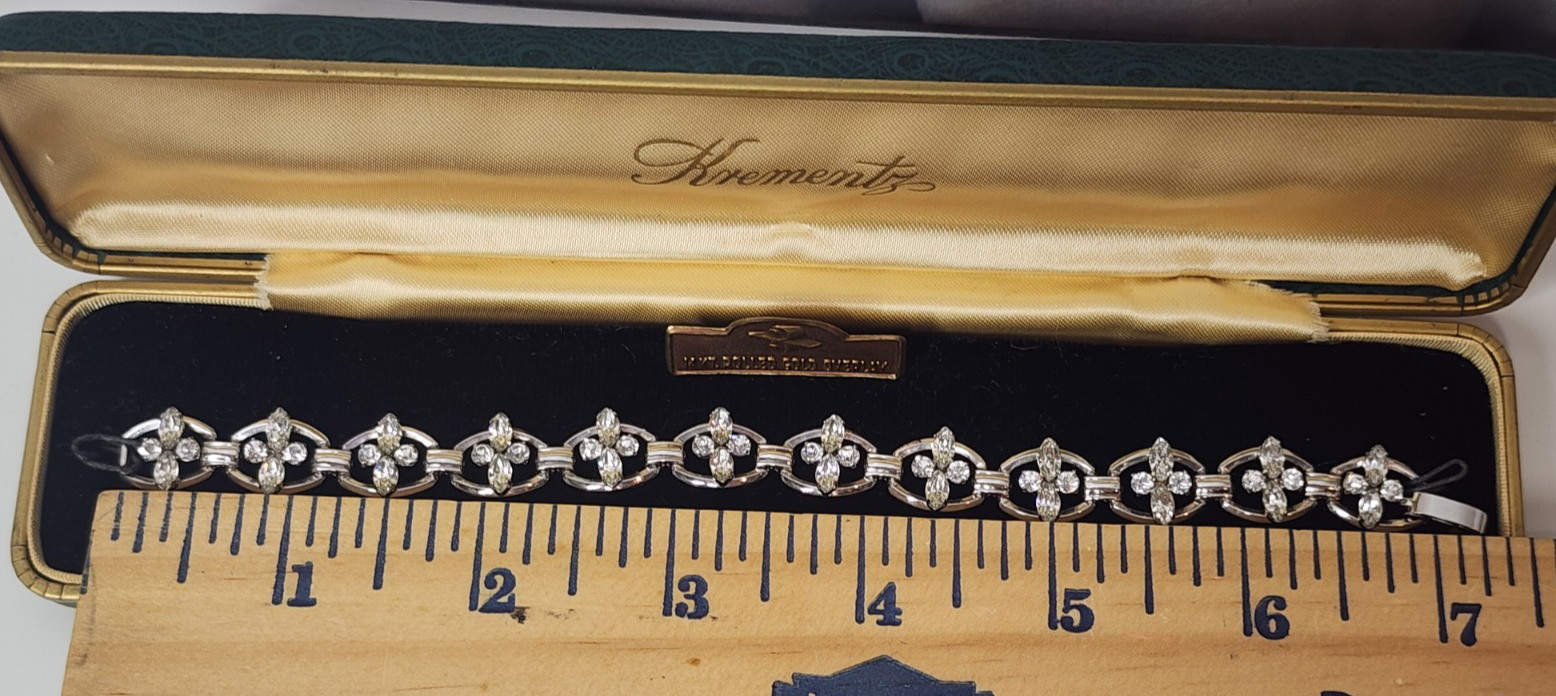 Krementz 14K Rolled Gold Overlay Bracelet, In Original Box, Size 7 1/4″