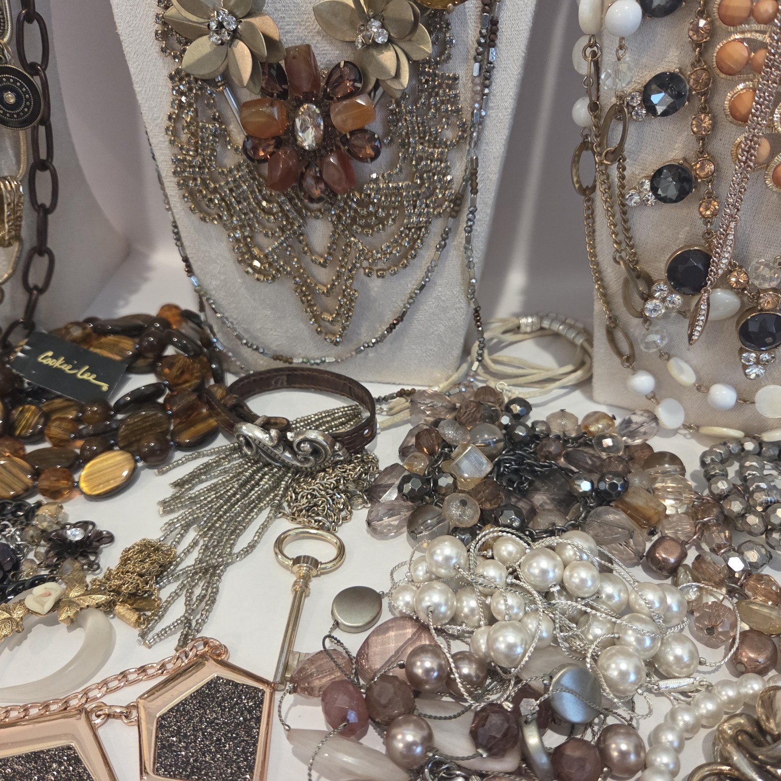 Large Lot of Signed Designer Costume Jewelry 42 Items 5.5 Lbs Cookie Lee Chico’s