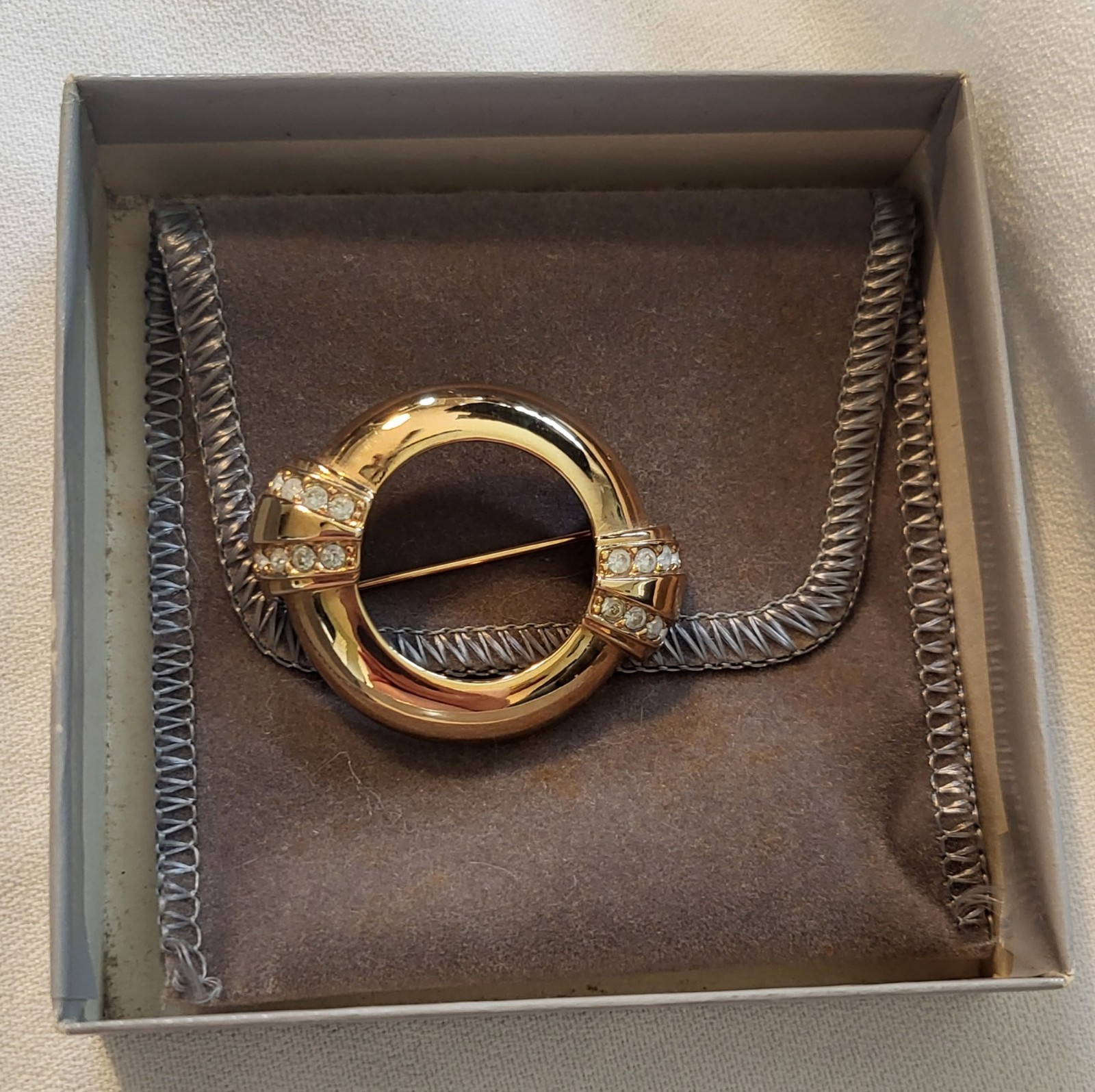 Avon 100 Year Anniversary 1986 Lot: Gold Jewelry Box, Rose Keychain, Brooch, Pin