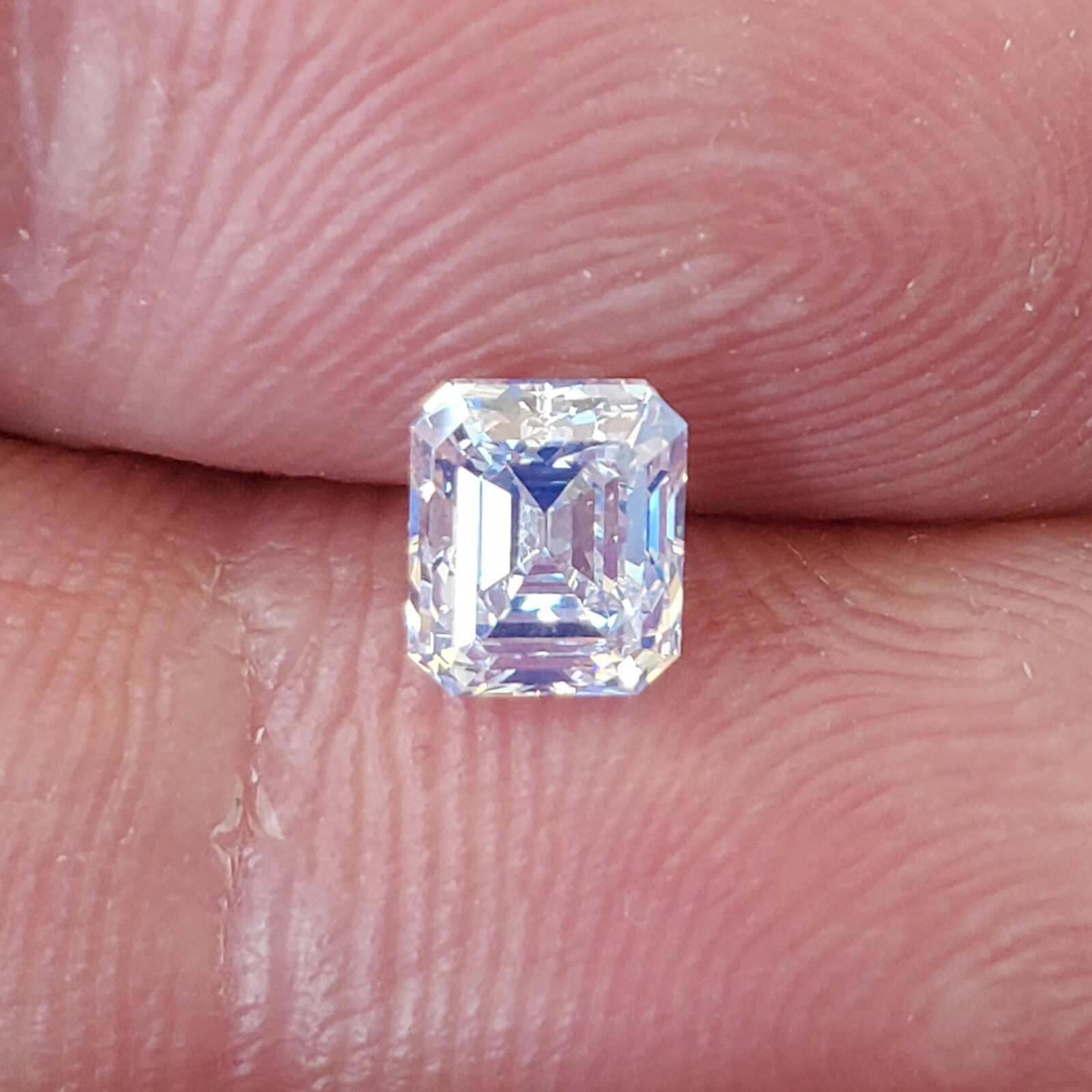 EARTH MINED DIAMOND Deco Engagement Ring 3 Stone Emerald cut Solitare 14K GOLD