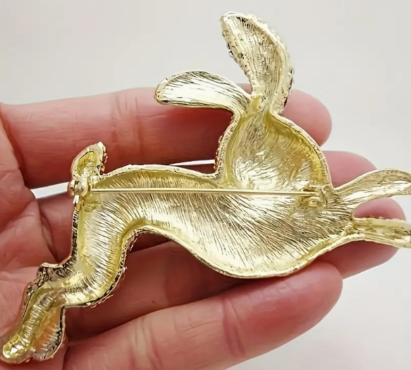 BROOCH- Sparkling Rhinestone Rabbit Brooch