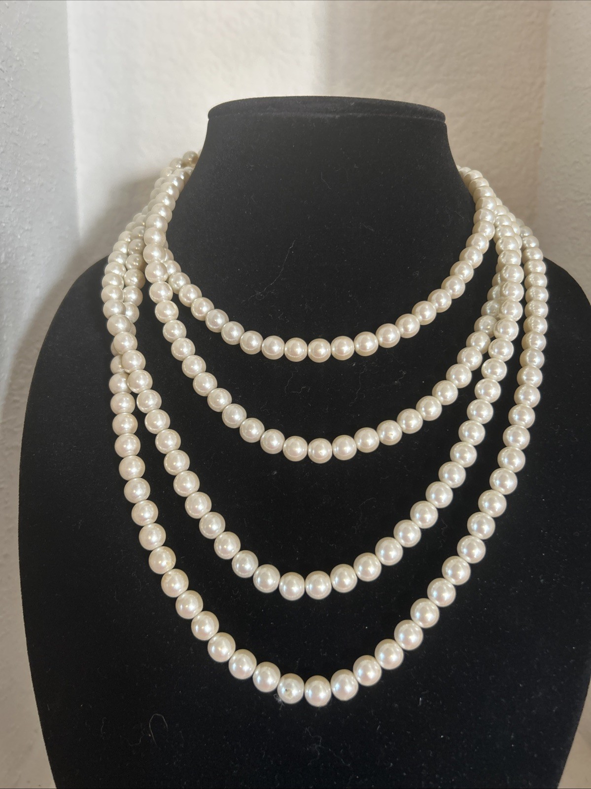 Necklaces TWO 18” Quality Faux Glass Pearl Beads. Very Good Color. Just Classic