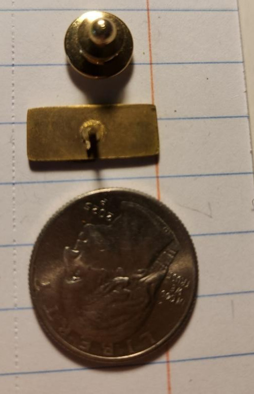 VINTAGE RED LOBSTER BLACK & GOLD .75 INCH PIN