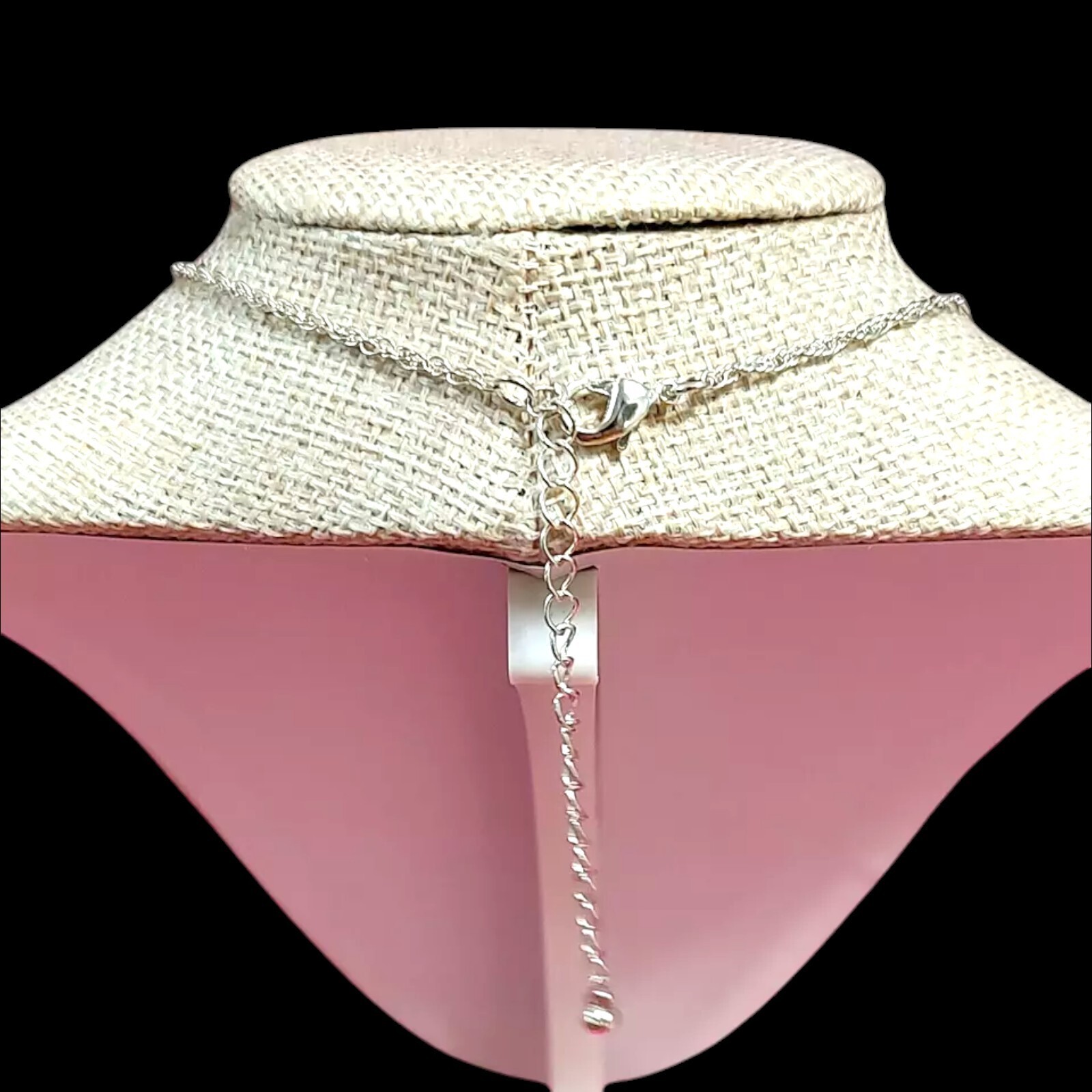 VTG 90s Style Heart Drop Pendant Dainty Romantic Gift Statement Necklace 21″
