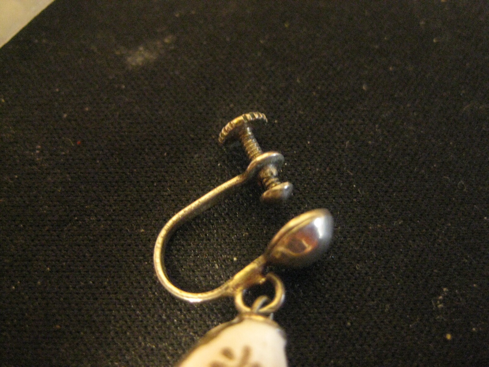 Sterling Silver Bell Shaped Enameled Screw Back Earrings