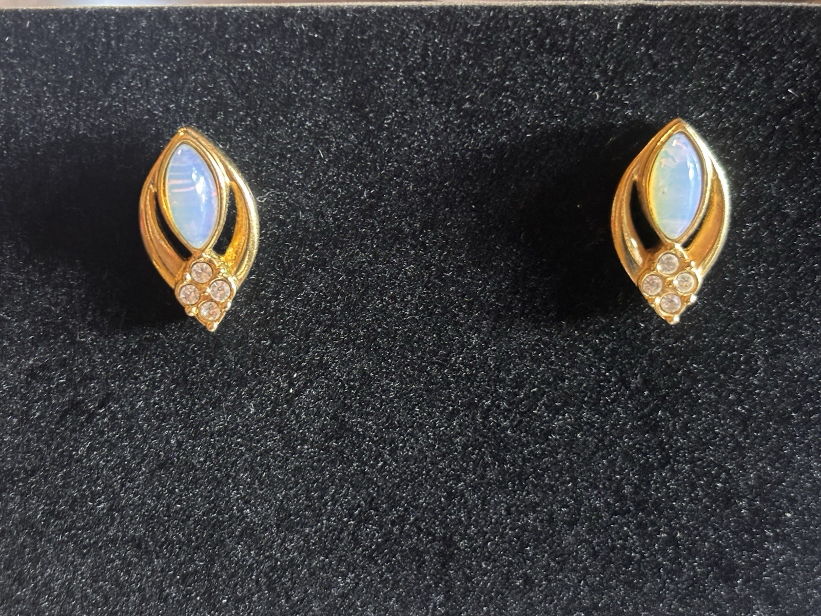 Vintage Avon + Costume Jewelry Post Earrings Lot of 5 Pairs Gold Tone Cloisonne