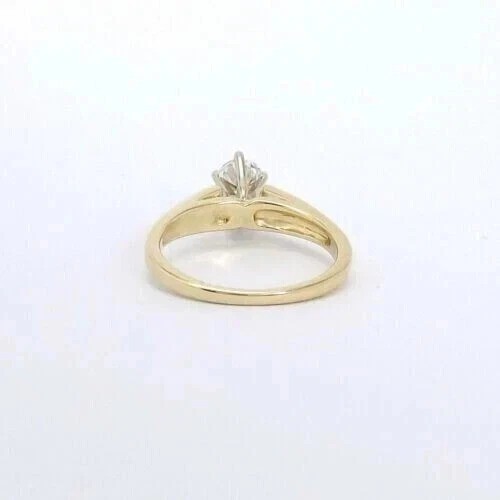2Ct VVS1 Pear Cut Lab Created Diamond Wedding Gift For her 14K Gold Finish Ring