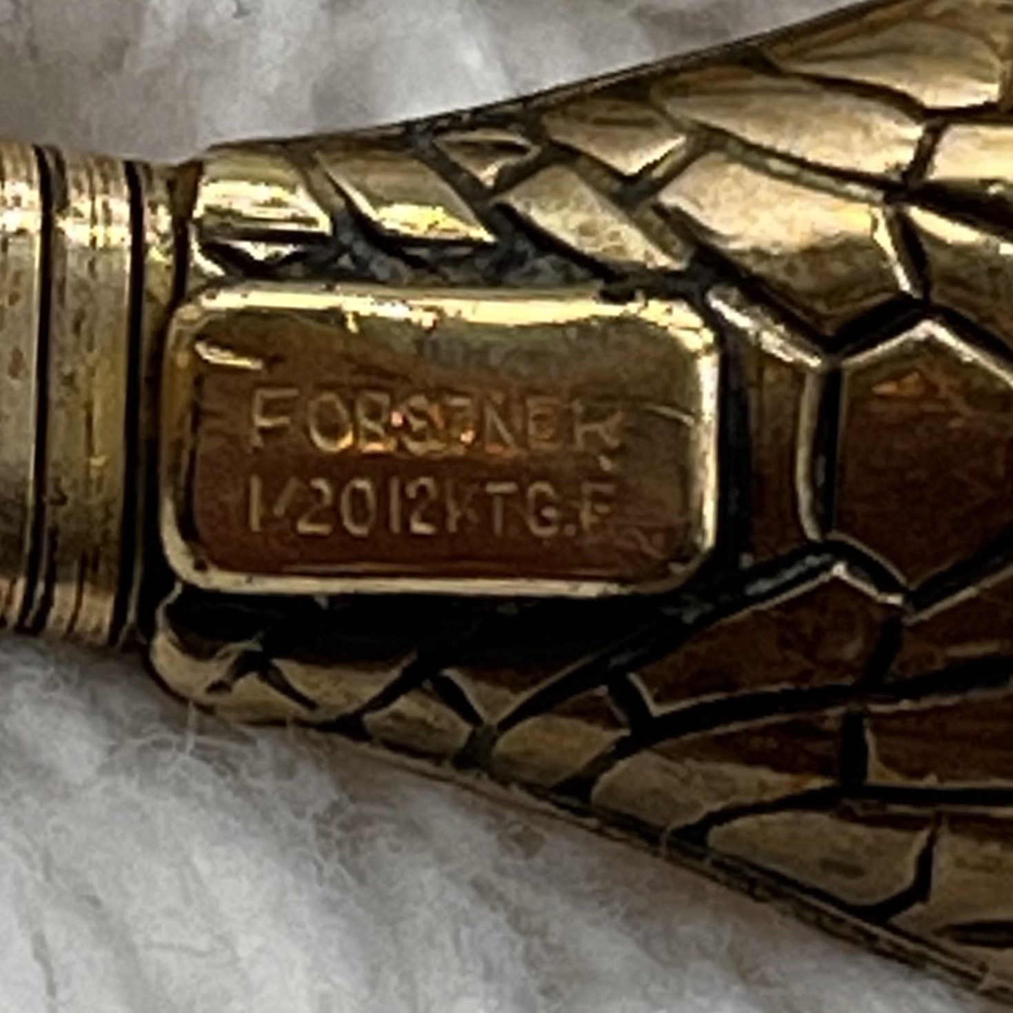Vintage Forstner Snake Bracelet Gold Filled Triple Coil Wrap Egyptian Revival