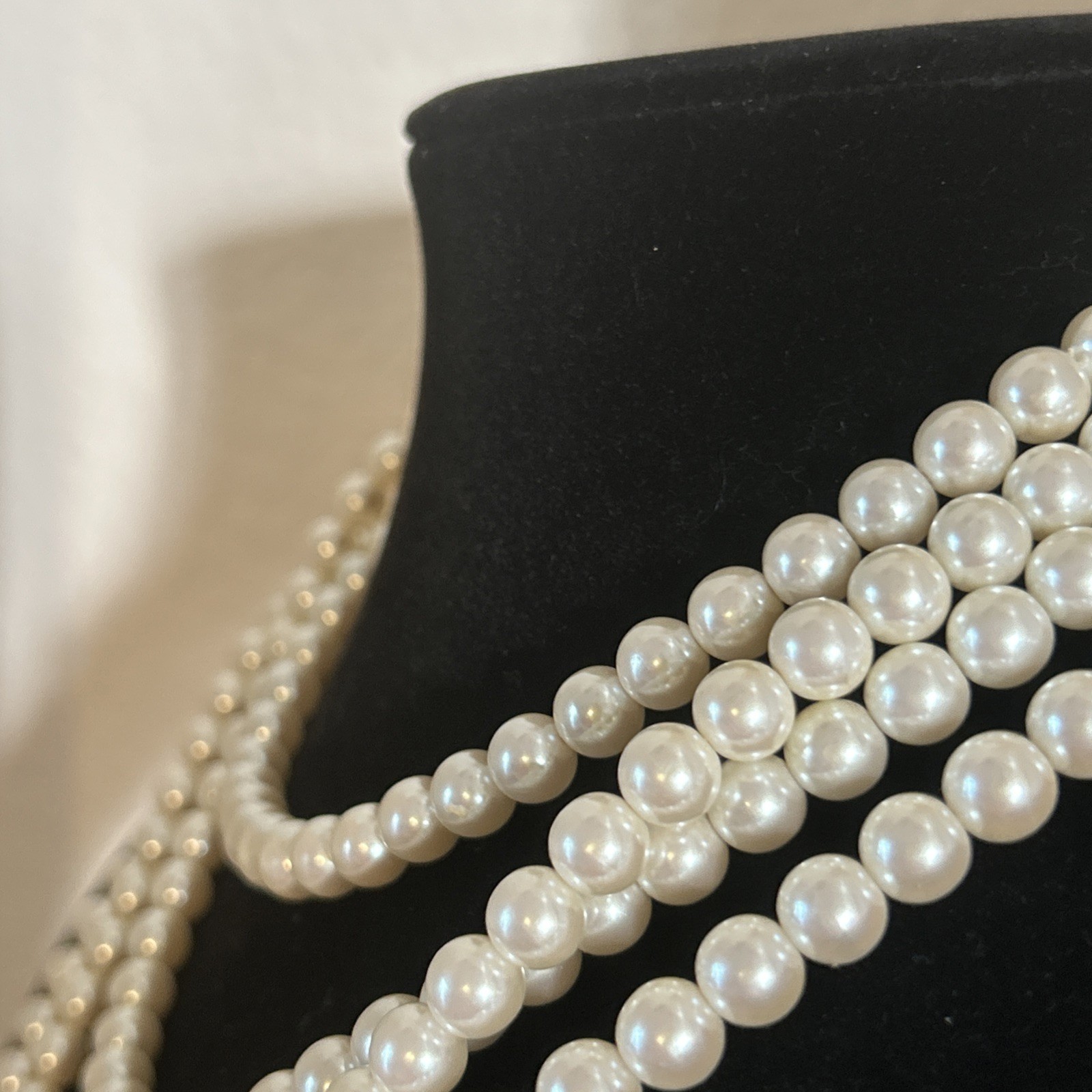 Necklaces TWO 18” Quality Faux Glass Pearl Beads. Very Good Color. Just Classic