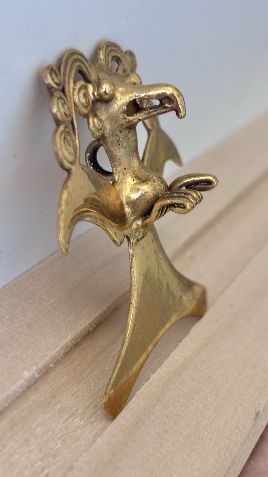 Tumbaga Bird Necklace Quimbaya and Tairona pendant Costa Rica Panama 2.25 X 2”