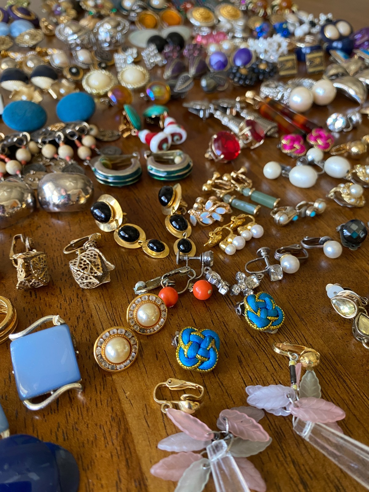 Big Clip-On Earrings Lot Vintage Modern All Wearable Jewelry Over 150 Pairs