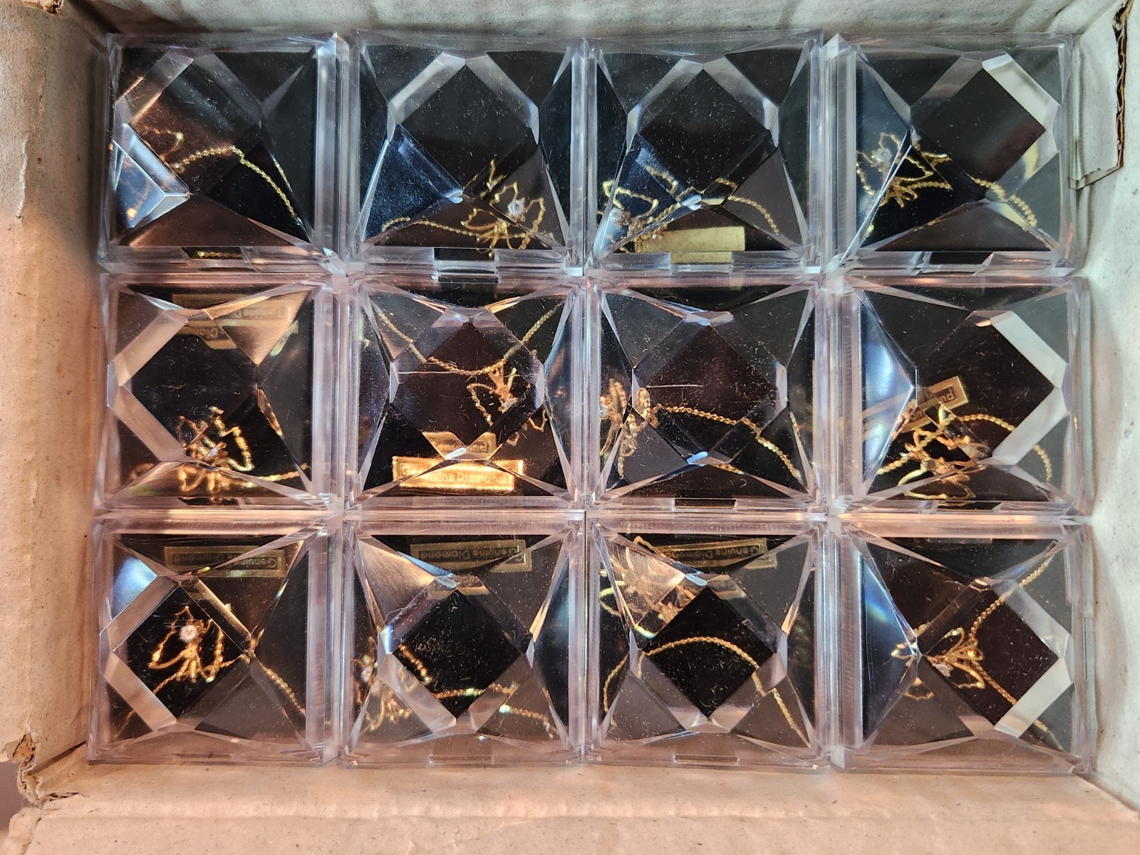 Lot 12 Gold Tone 16″ Butterfly Necklaces Serpentine Chain Costume New In Box