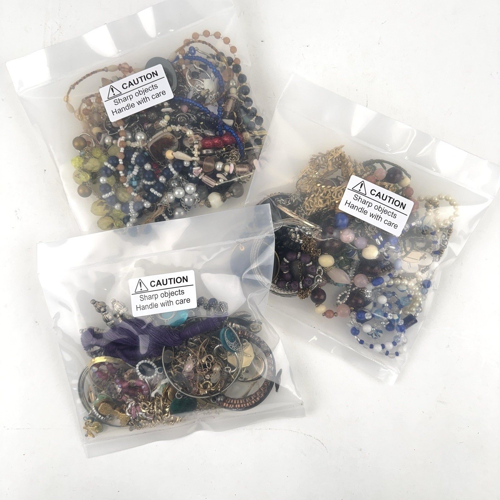 1 Pound Unsorted Tangled Jewelry Vintage Modern Wear Junk Mystery Treasure Hunt