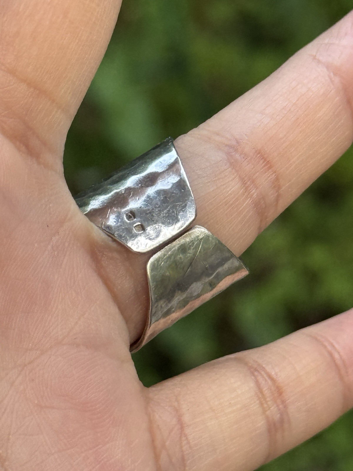 vintage artisan ring sterling silver 925 signed