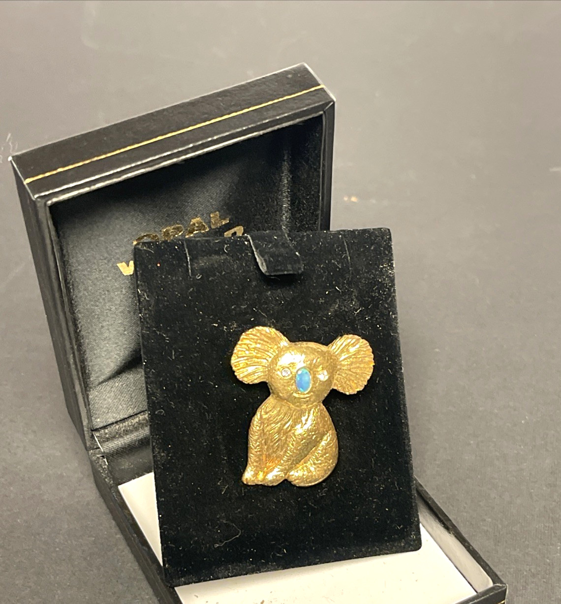 Koala Bear Brooch “Opal World” Kuranda Australia