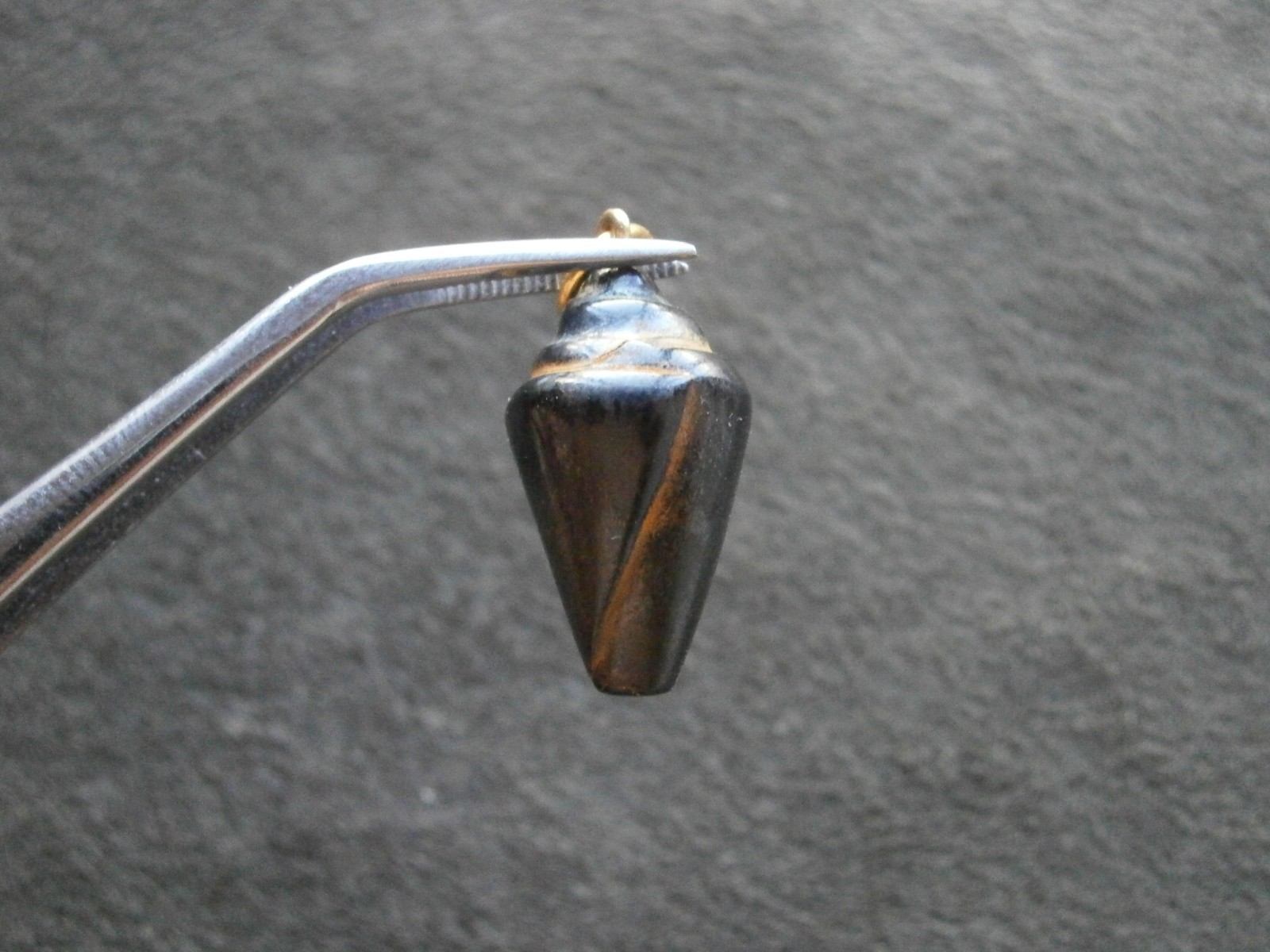 Unusual Carved Shell Unknown Material Lightweight Amulet Vtg Charm Pendant 1.7g