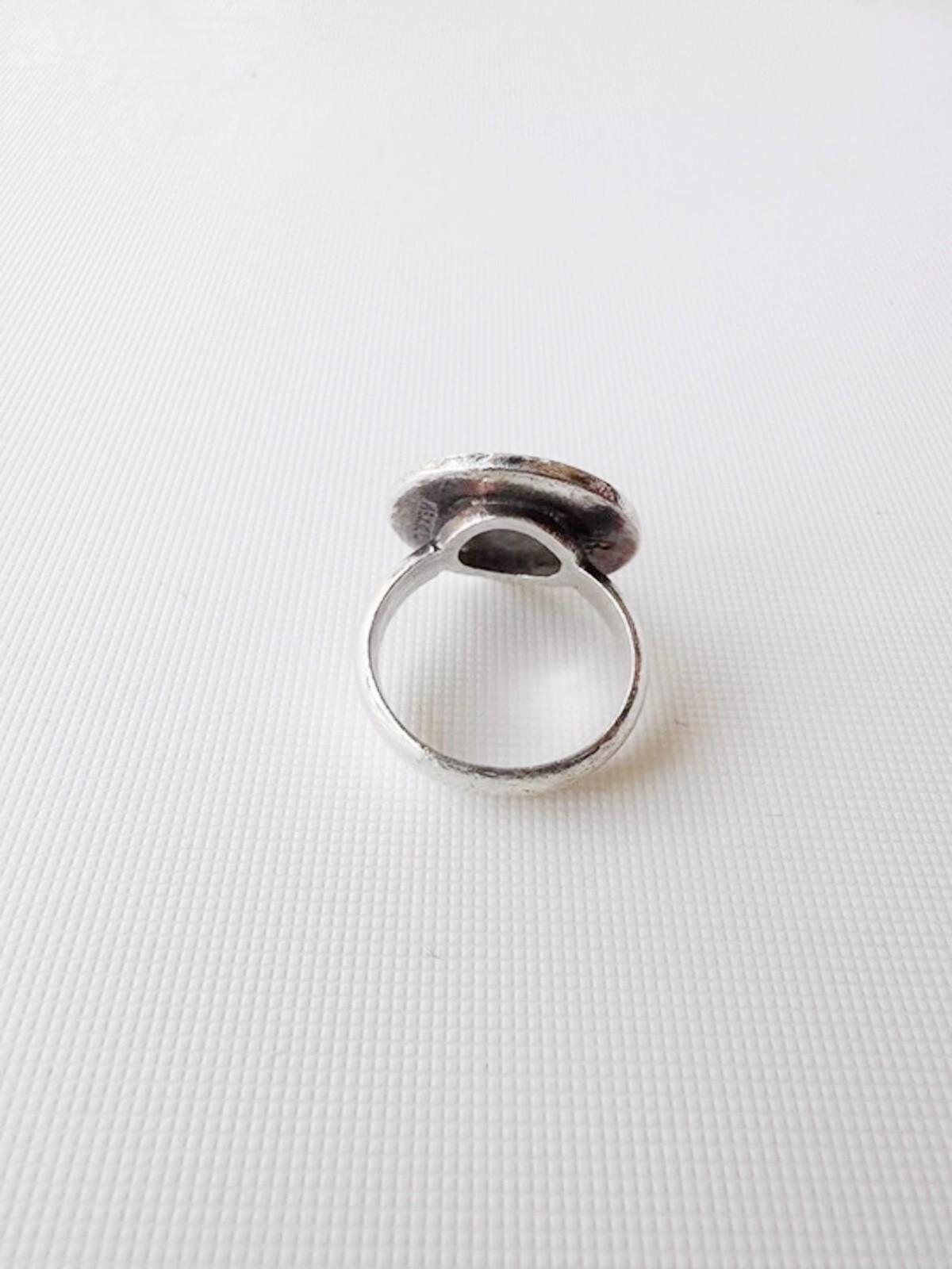 Vintage Sterling Silver Signet Ring Letter M Size 5.75 9g Monogram Statement