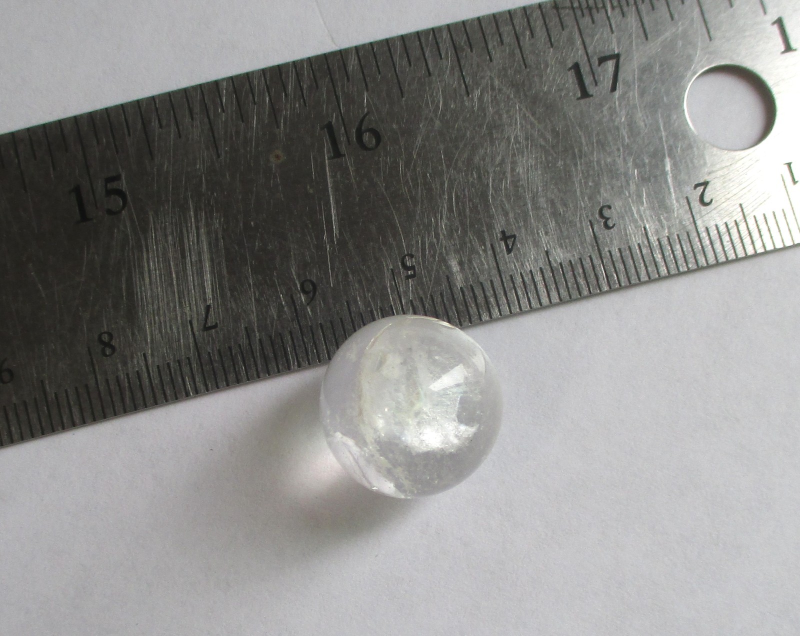 STERLING SILVER QUARTZ CRYSTAL ORB LOCKET PENDANT POOLS OF LIGHT STYLE