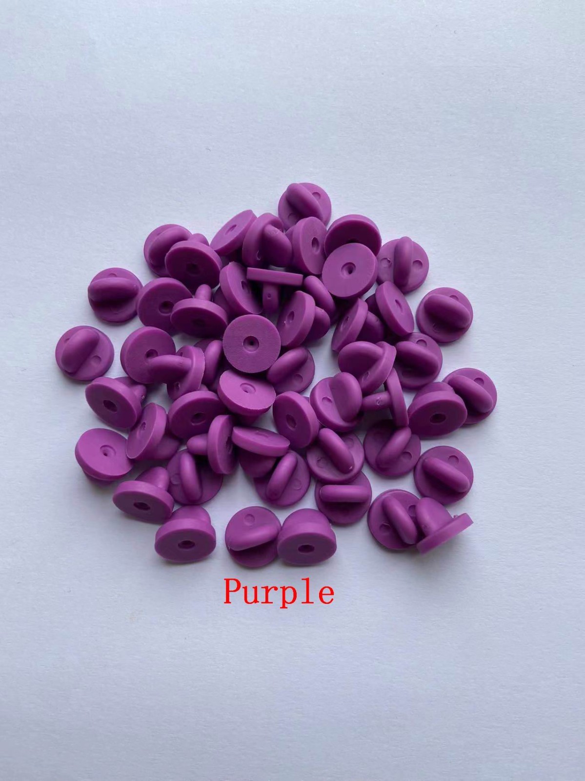 wholesale pvc rubber pin back clasp clutch hold for lapel enamel badge military