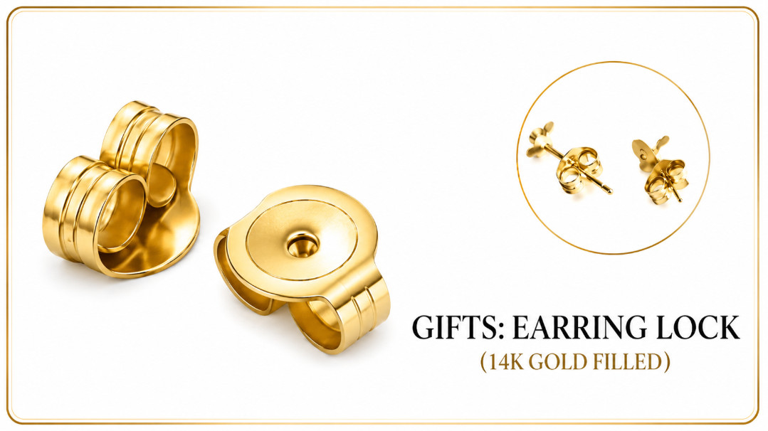 14K AU585 Gold Mini Zircon Stud Earrings Vintage 3mm Pairs