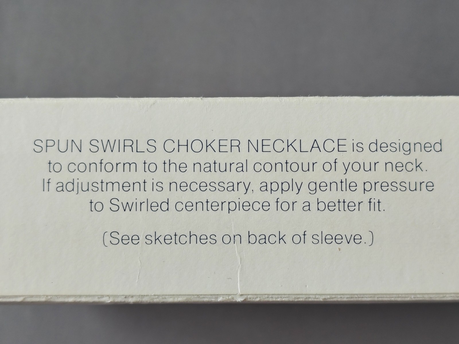 Vintage 1977 AVON ‘Spun Swirls’ Choker Necklace IOB Silvertone – Size Large