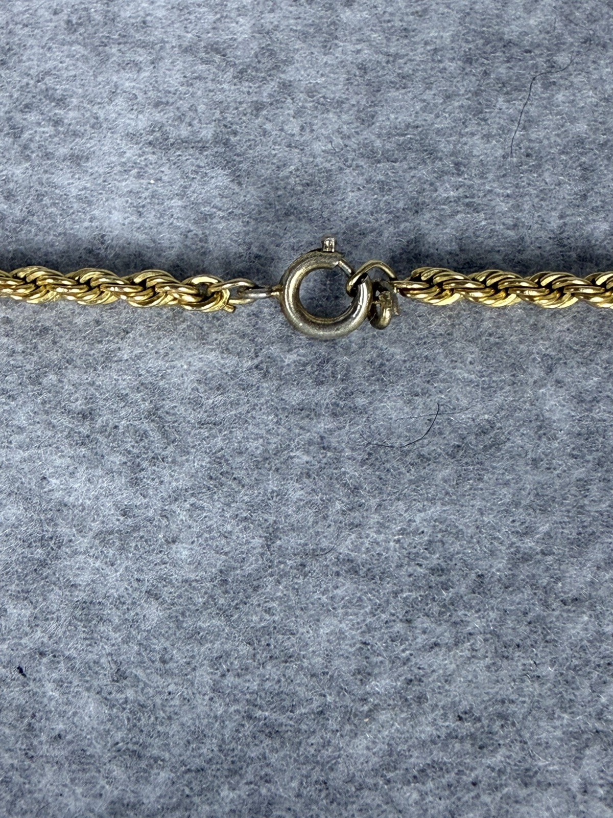Vintage Gold Tone Rope Chain Necklace 22″ Twisted Chain Classic Unisex