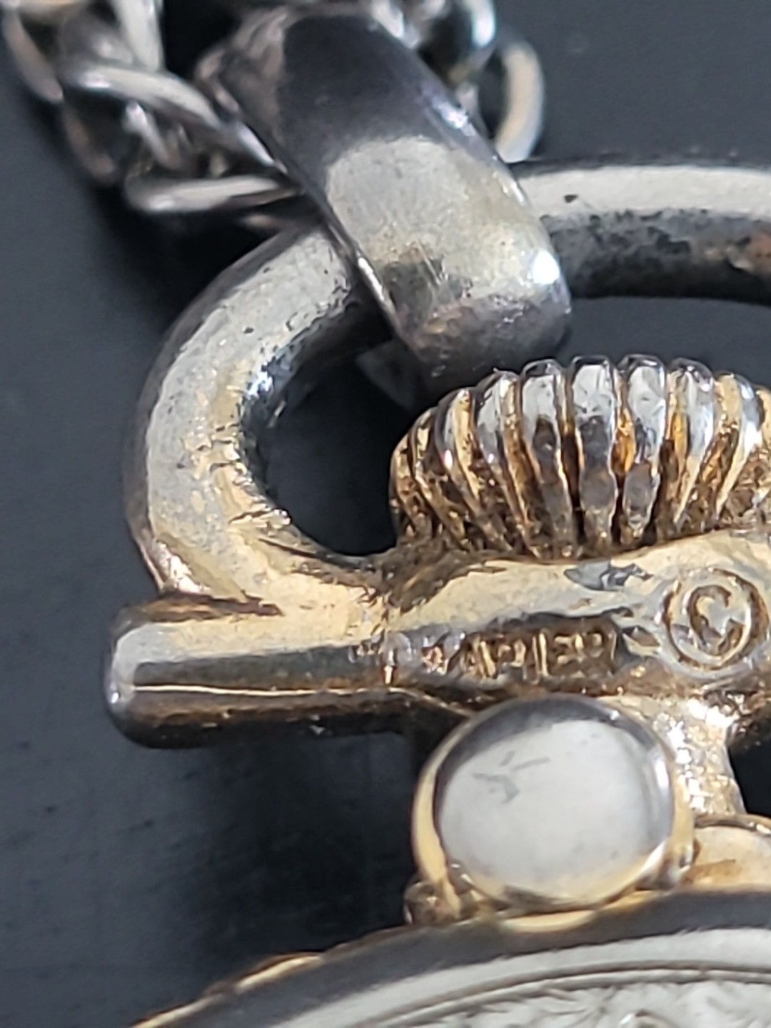 Vintage Napier © Gold Plate Photo Locket Pendant with Chain – Ornate