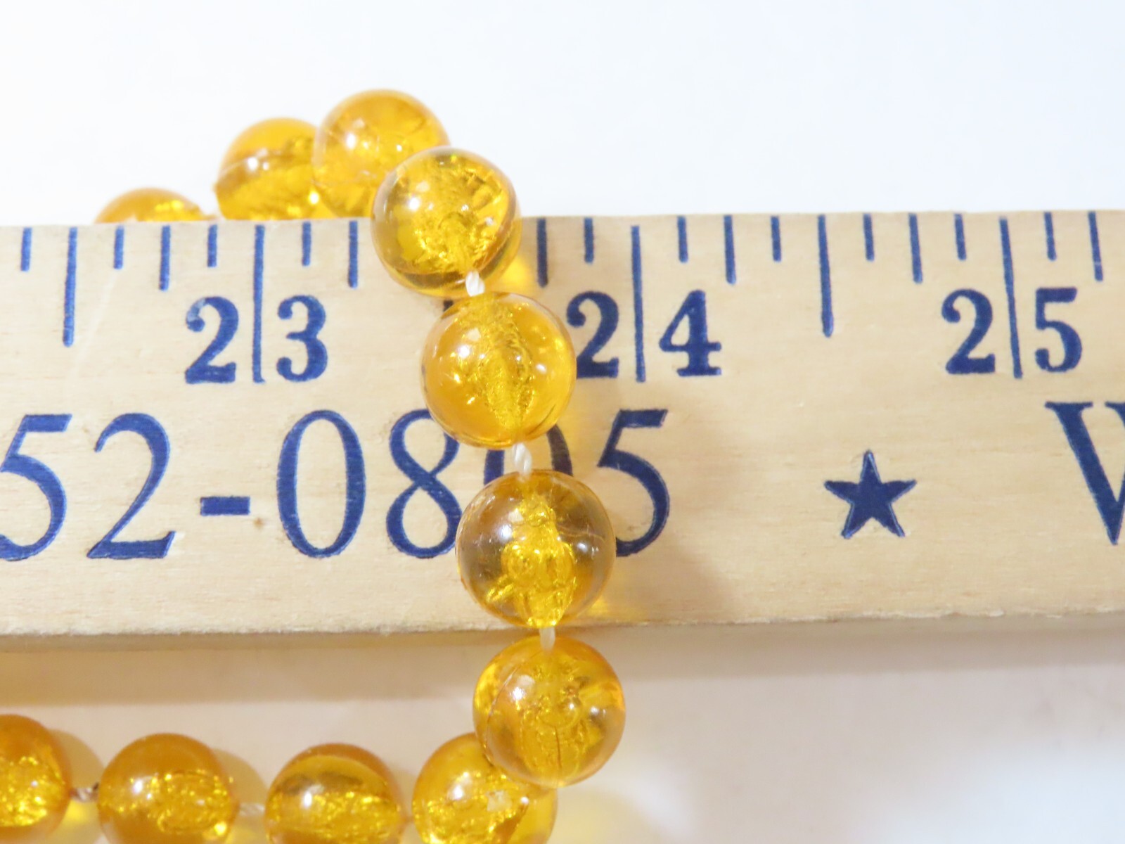 Vintage Necklace Lot Beaded Lucite + Tribal 23-26″ Yellow Butterscotch D1887