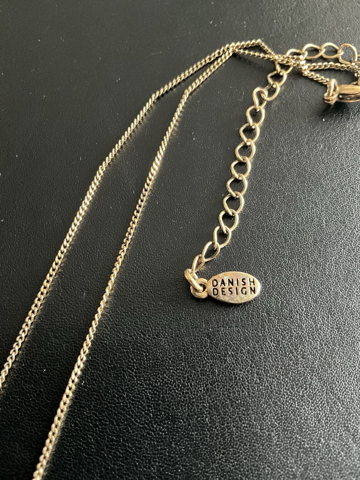 Double Signed Pilgrim Gold Tone Necklace With Blue Enamel Flower Rhinestone Ctr