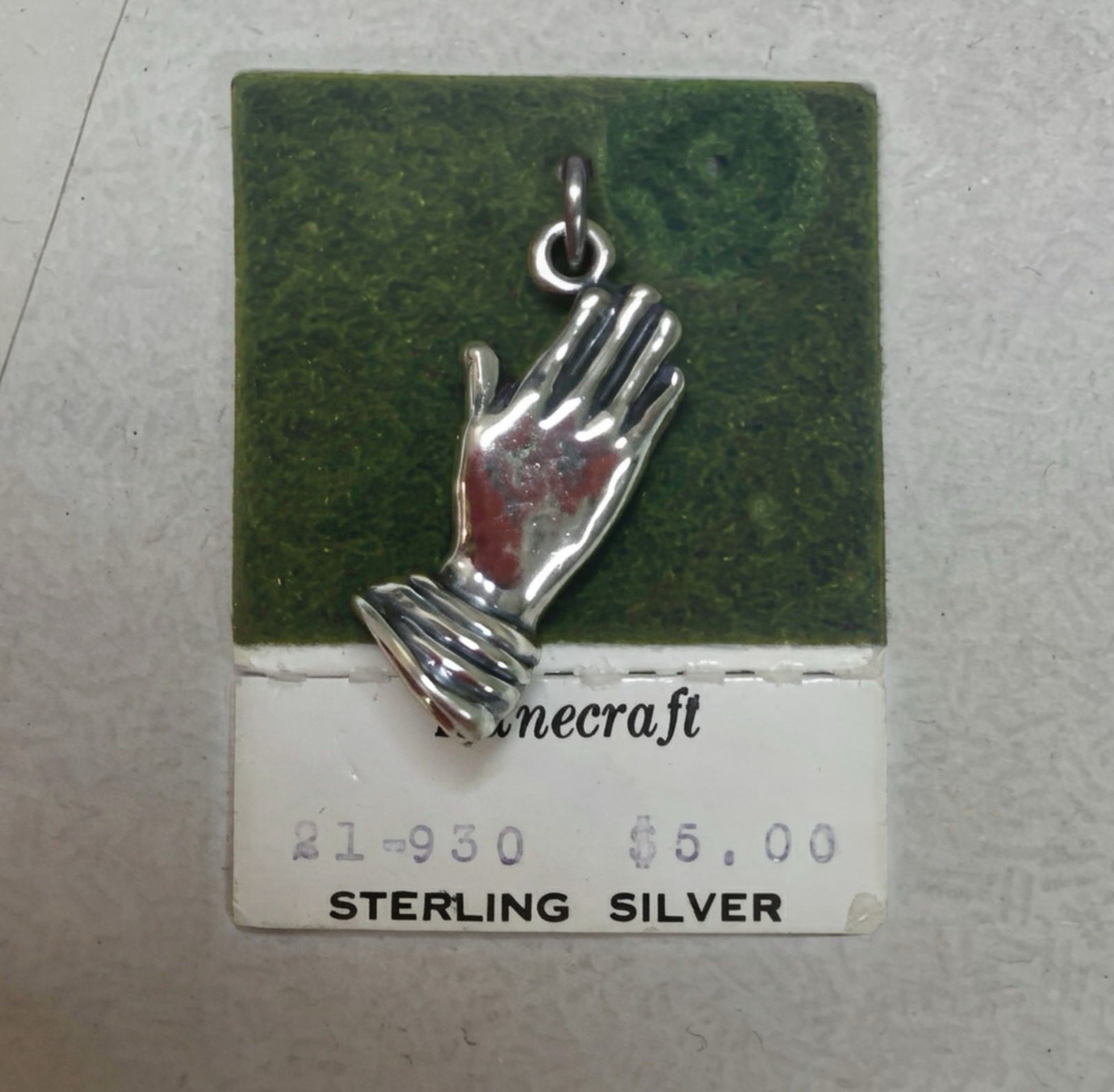 Vintage Dancraft Praying Hands Charm