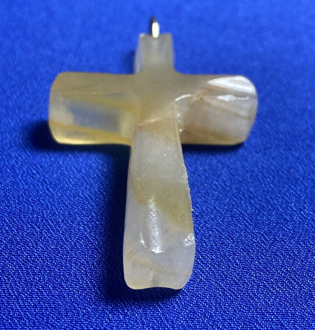 VINTAGE Cross Pendant –Shell/Mother-of-Pearl– 1.75”– Buyer to Confirm Material