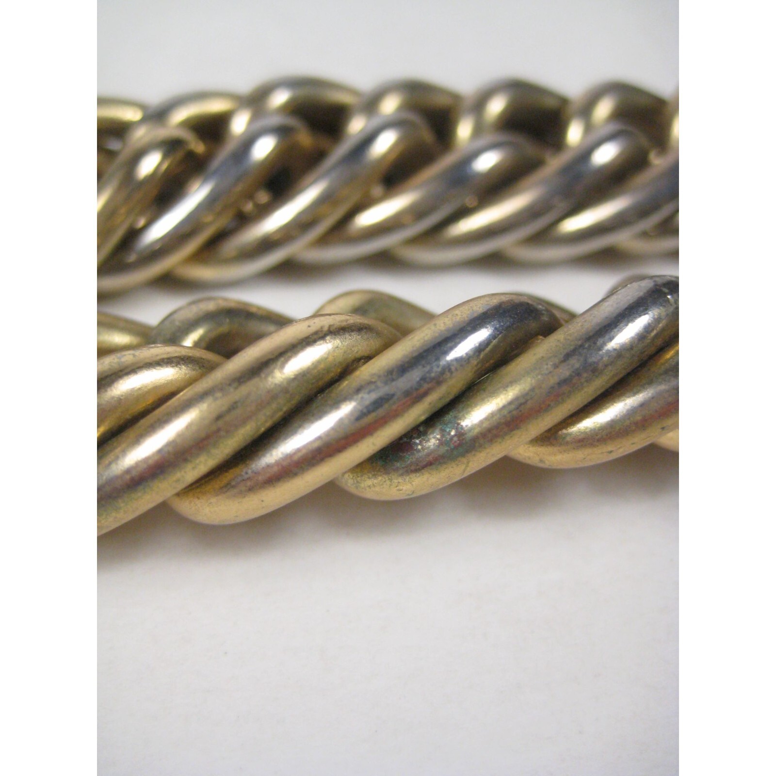 Necklace 19 In Metal Goldtone Chain Statement Festival Heavy Vintage Toggle WEAR