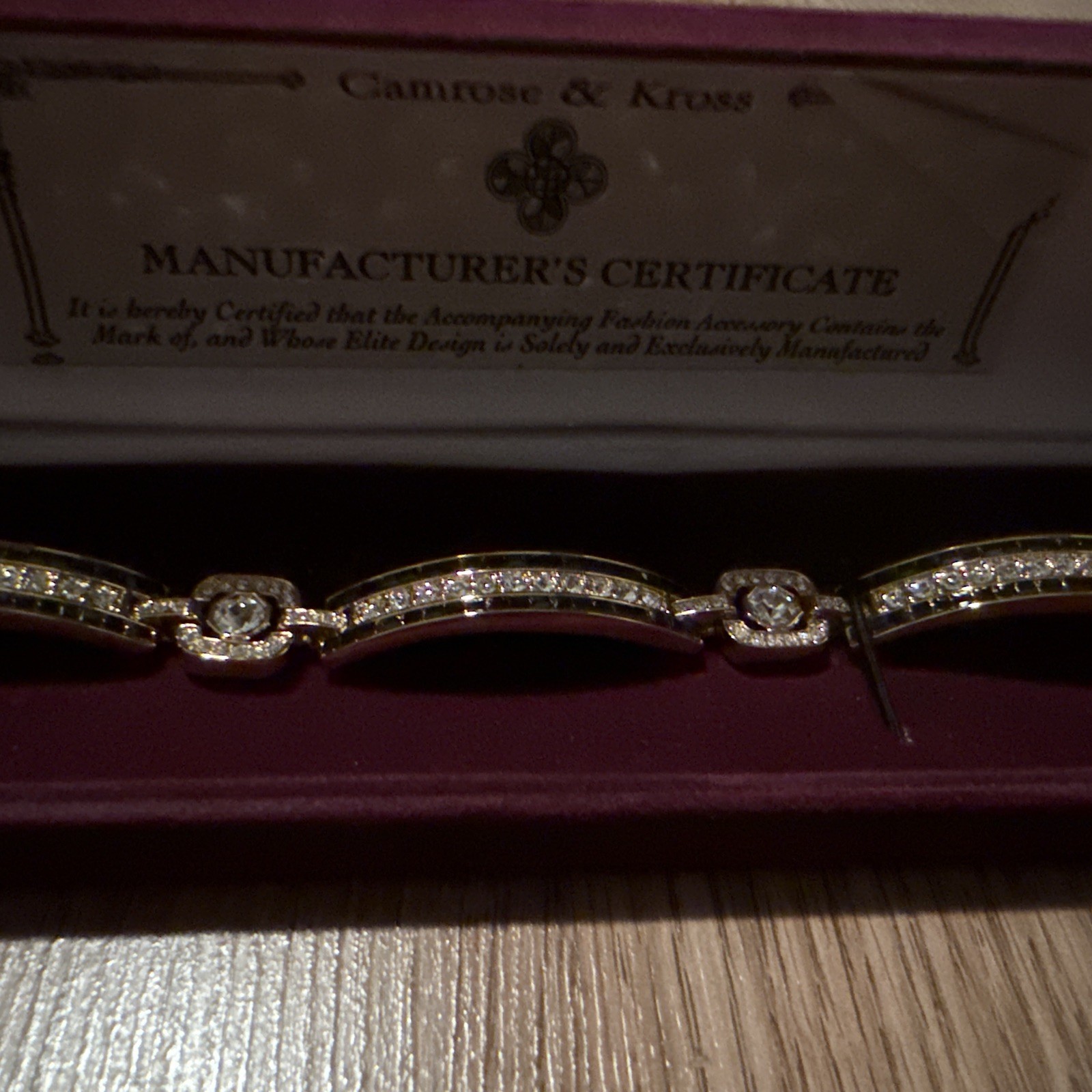 Camrose & Kross Jaqueline Kennedy Crystal Baguette Bracelet