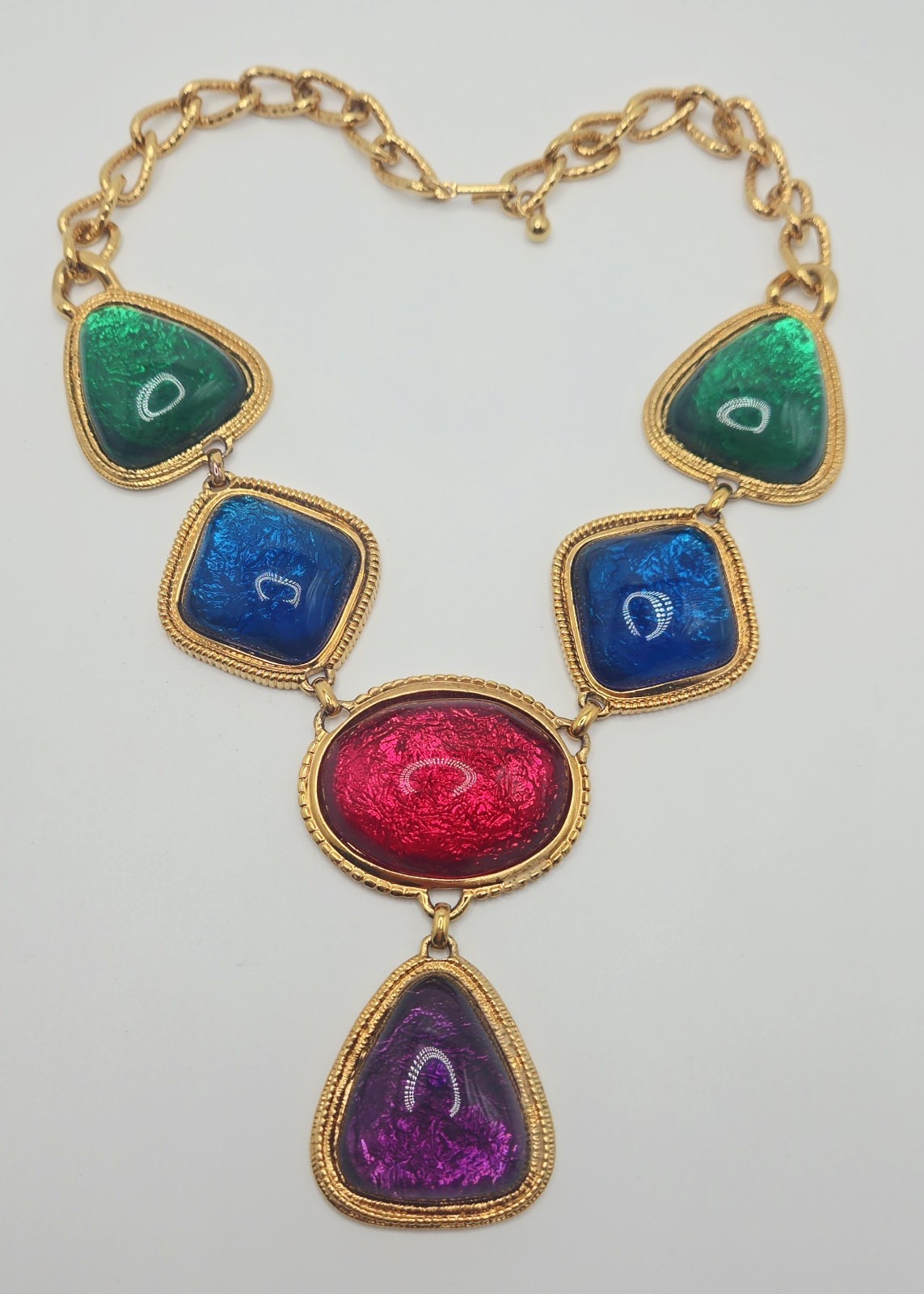 Vint KJL KENNETH JAY LANE for AVON CAPRIANTI MULTI COLOR STATEMENT Necklace!