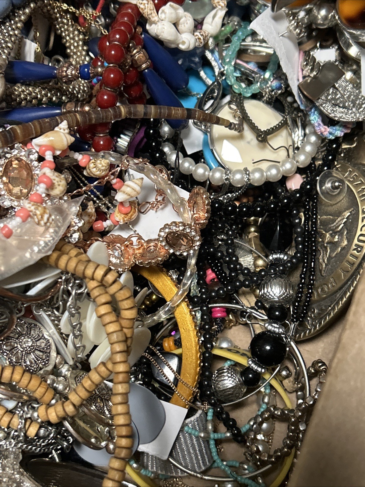 HUGE 5 + Lbs Jewelry WEARABLE Lot Tangled Unsearched VINTAGE ESTATE TREASURE