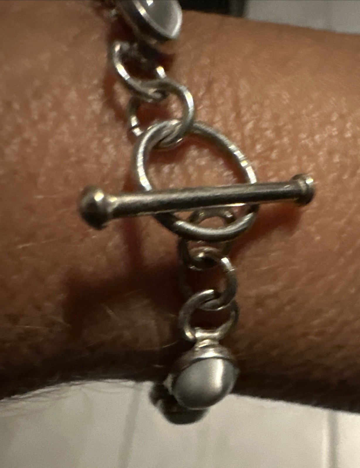 Vintage 925 Sterling Silver Cats Eye Bracelet 7 Inch Oval Cabachon 13g