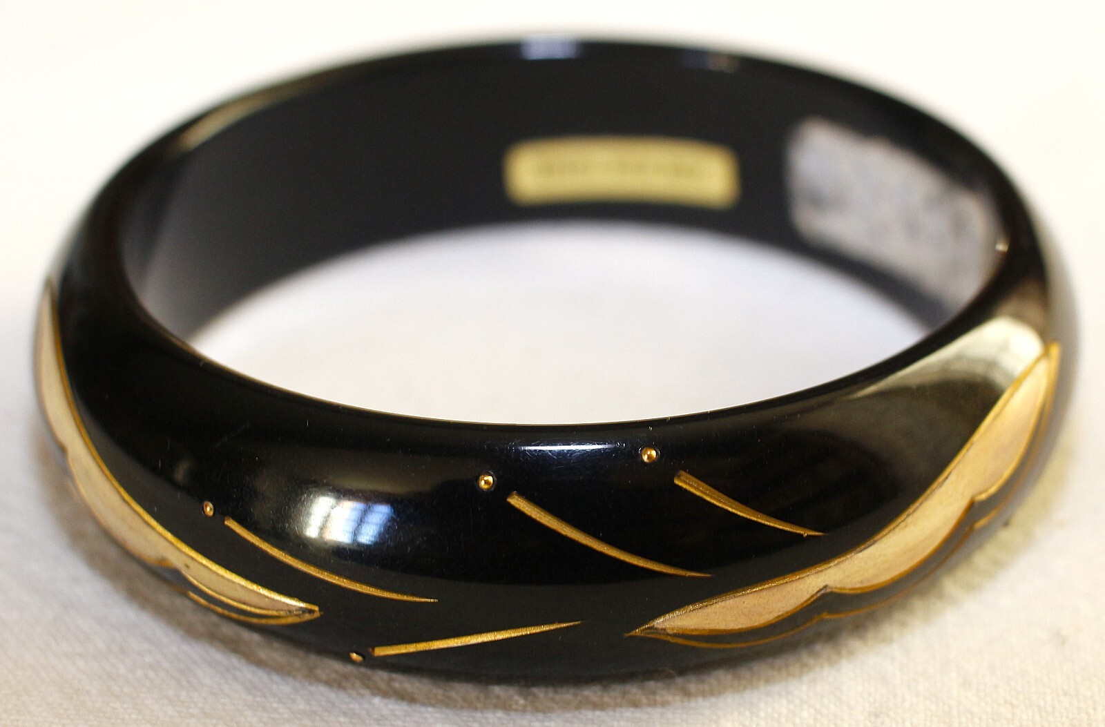 Vintage 60/70s Lot 6 New Art Deco Curved Acetate Bangles Handmade in France