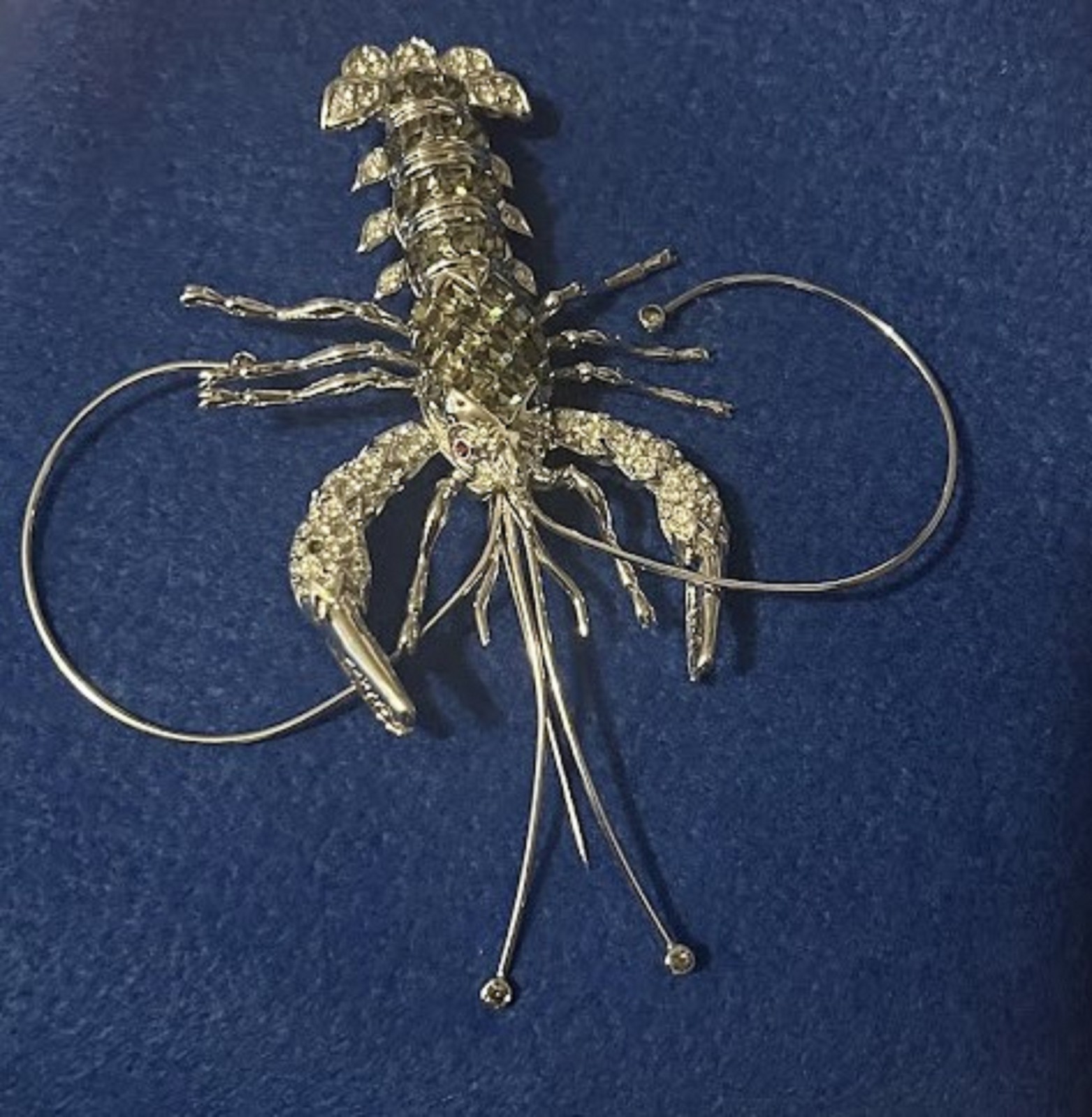 LANDAU Rhinestone Lobster 5″ EXQUISITE