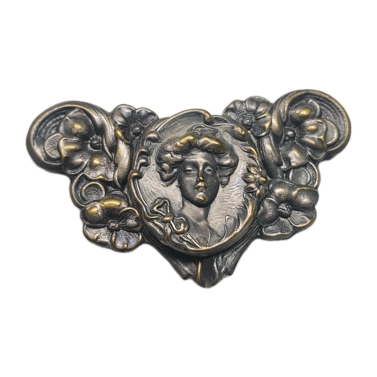 Antique Bronze Art Nouveau Buckle Accessory *A Work of Art!