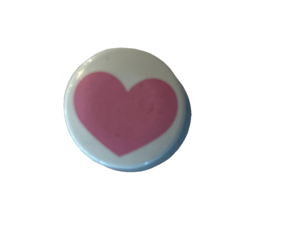 Vintage 80’s Mini Pink Heart Buttons Pins Set Of 5