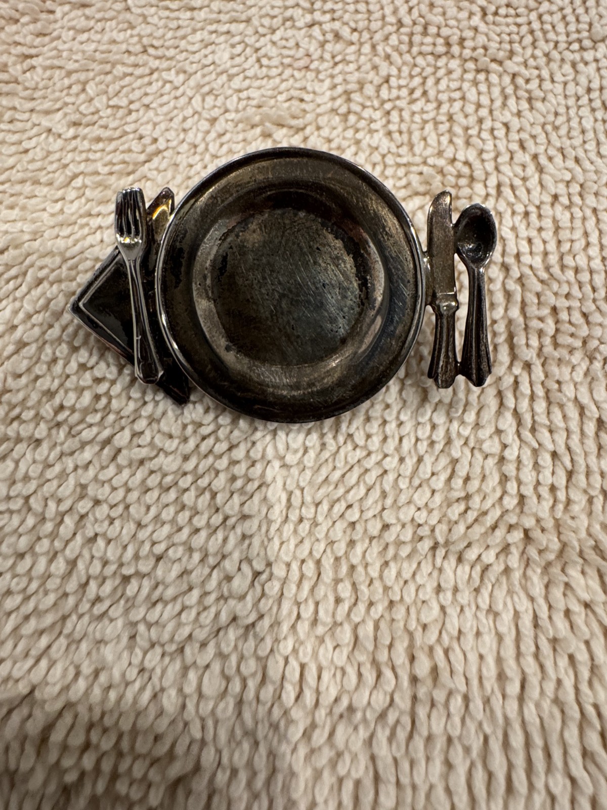 Vintage Great Falls Metal Works Sterling Place setting Pin Modernist GFMW 925.