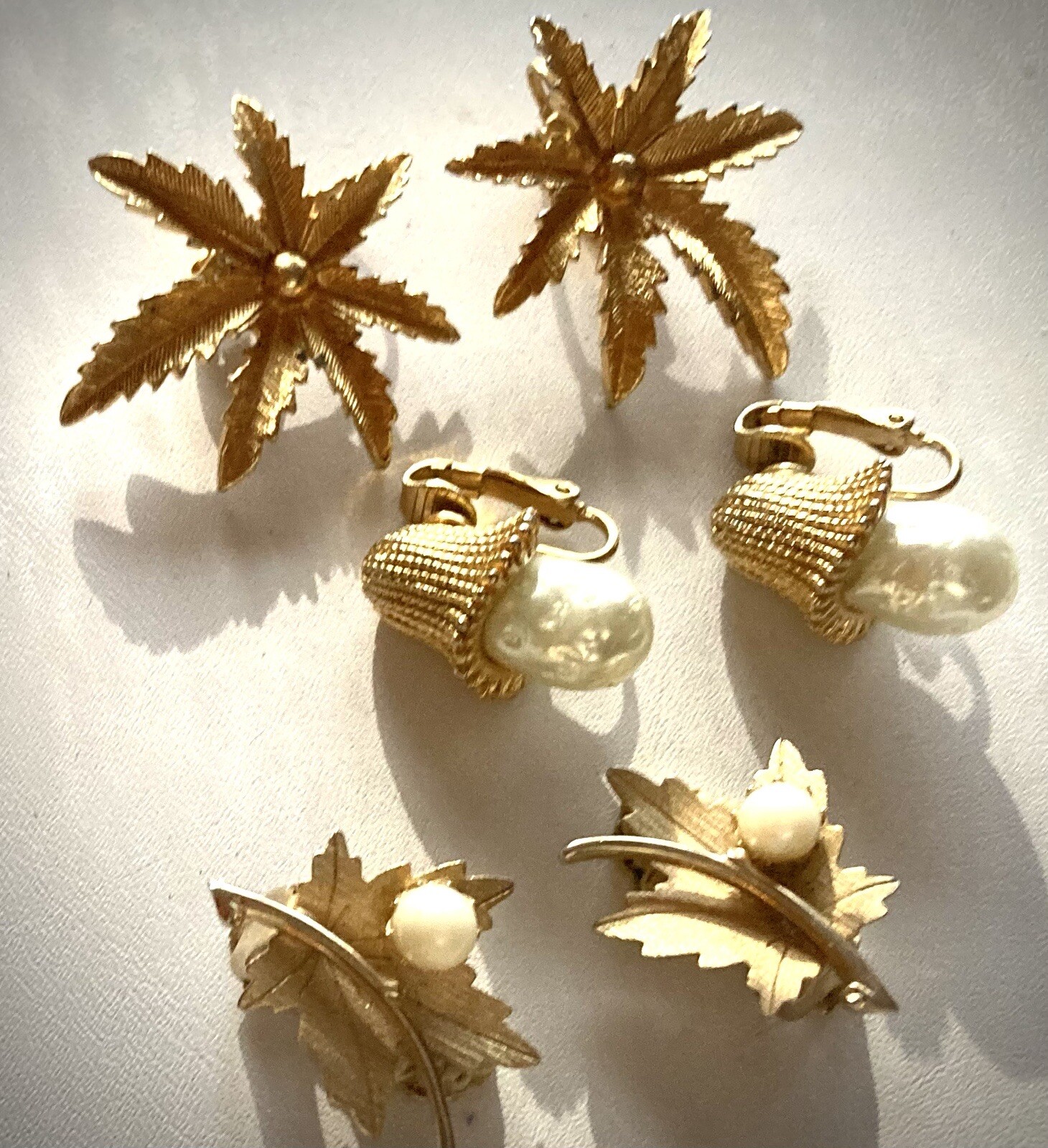 Lovely Small Vintage Collection of Signed Sara Coventry Clip on Earrings/3 Pair