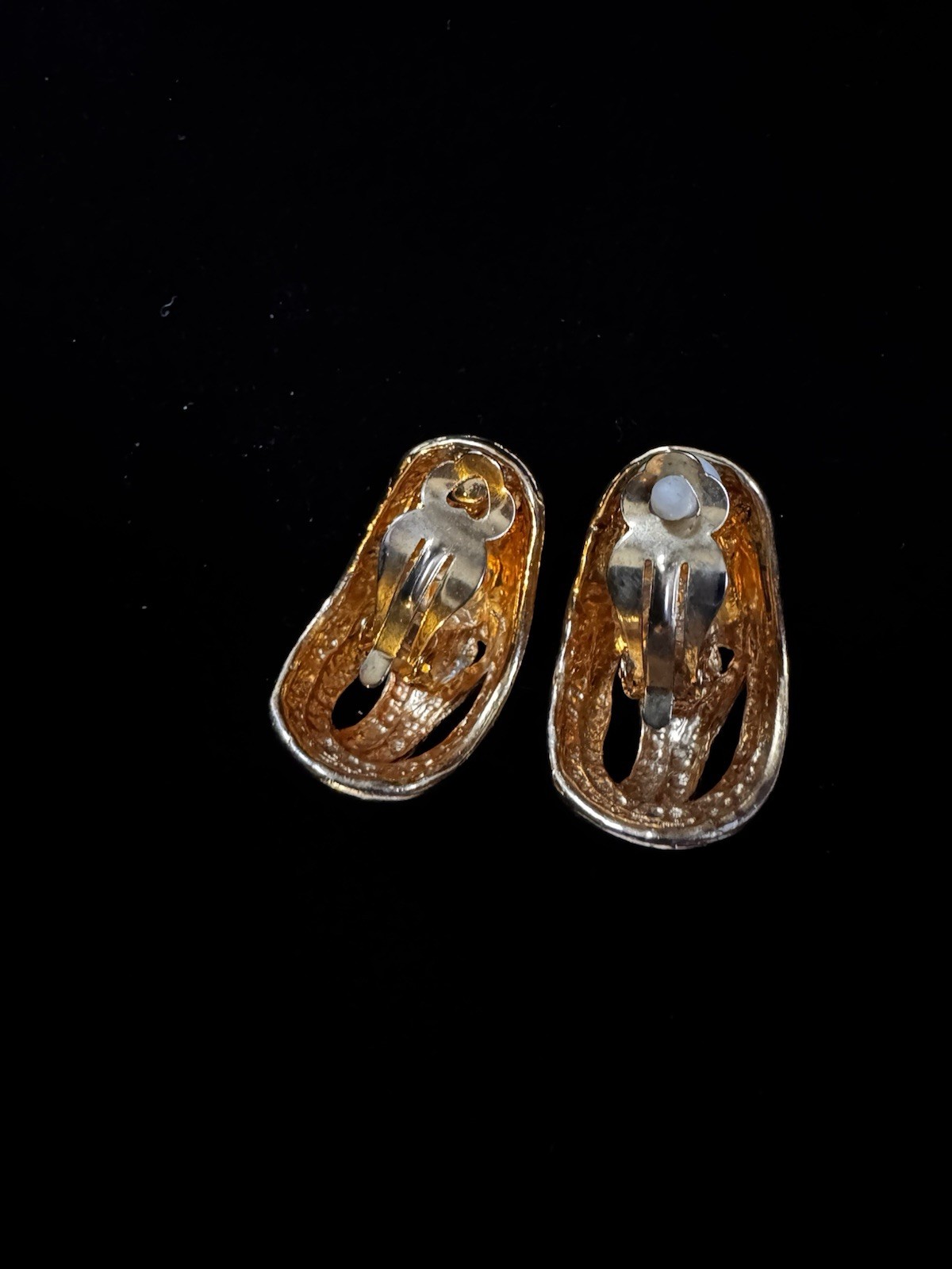 Vintage Gold-Tone Clip-On Earrings