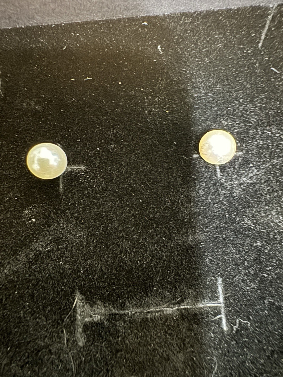 14k Yellow GOLD 6mm Ball Simple Minimal Pearl Stud Vintage Antique EARRINGS